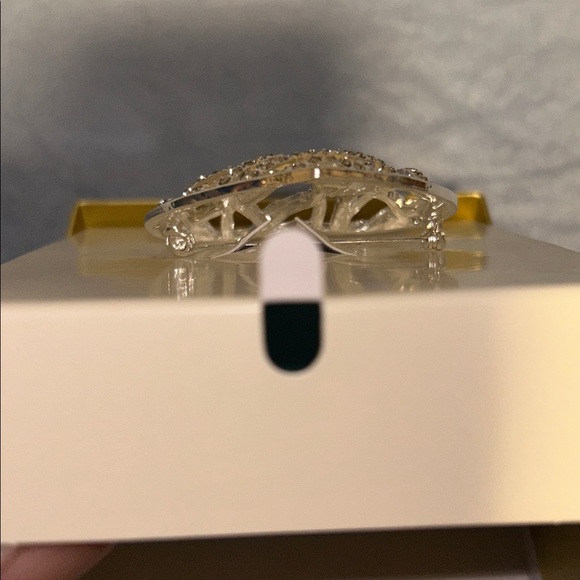 Napier Silver Tone Open Heart Shaped Pin/Brooch - Picture 6 of 11